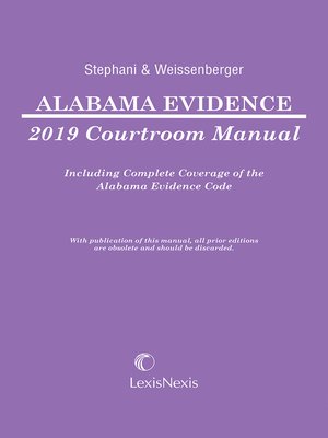 cover image of Alabama Evidence Courtroom Manual